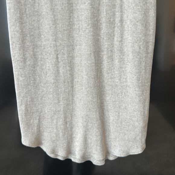 Aritzia Community Grey Midi Ribbed Sleeveless Stretch Tank Dress Size S - Picture 13 of 16